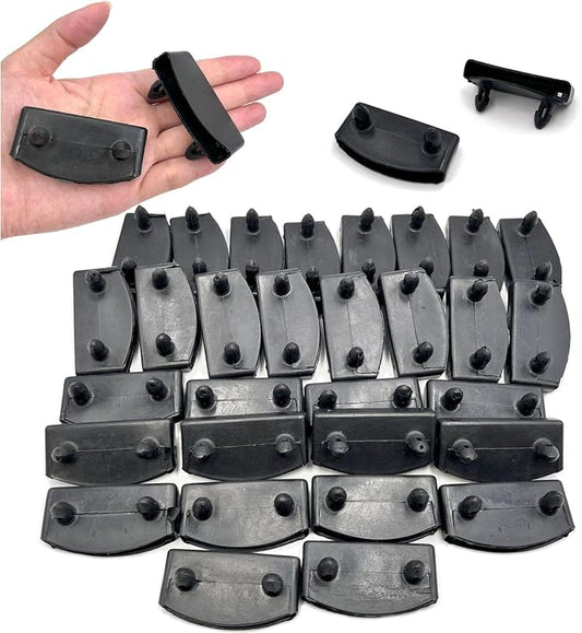 30pcs 54x9mm Black Replacement Bed Slat Plastic End Caps Holders for Holding Securing Wooden Slats Bed Base,Width 54mm x Height 9 mm (Inside Dimension)