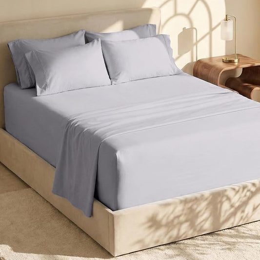 Hearth & Harbor Extra Deep Pocket Sheets - Fits Mattress 18-24 Inches Deep - Extra Deep Pocket Full Size Sets - 6 Piece Full Size - Full - Light Lavender