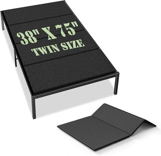 Upgraded S-Curved Rib Bunkie Board Twin Size 38'' x 75' 10mm Heavy Duty Under Mattress Bed Support Slats - Breathable, Noise Minimizing, Moisture Resistant Bunkieboards