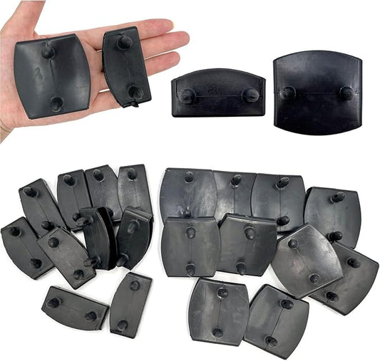 20pcs 54x9mm Black Replacement Bed Slat Plastic Centre Caps or End Caps Holders for Holding Securing Wooden Slats Bed Base,Width 54mm x Height 9 mm (10pcs End Caps and 10pcs Centre Caps)