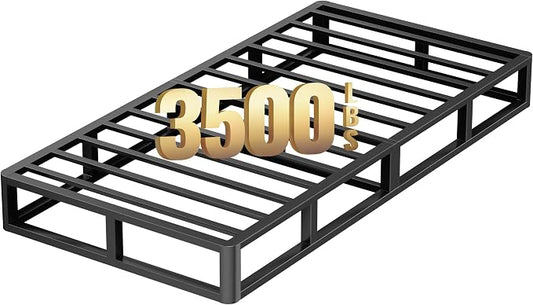 ROIL 10 Inch Twin Box Spring, Heavy Duty Metal Box Spring Mattress Foundation with Fabric Cover, 3500lbs Max Weight Capacity, Easy Assembly, Noise Free, Non-Slip