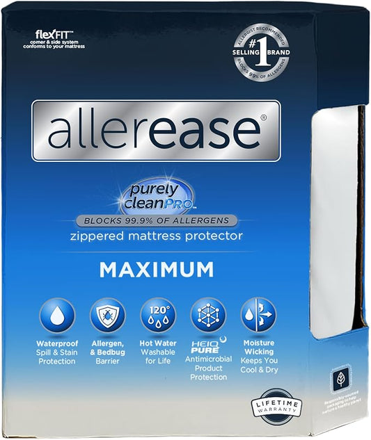 AllerEase Maximum Allergy Mattress Protector, King Size