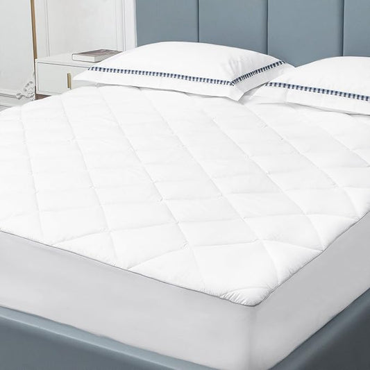 Sunflower Twin Mattress Pad Cover, Cotton Mattress Cover College Dorm Hypoallergenic, Extra Deep Pocket 18"-22" Quilted Mattress Protector Twin Size Thin Version, Soft Breathable and Noiseless