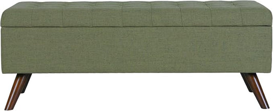 HomePop Modern Tufted Storage Bench - Moss Green