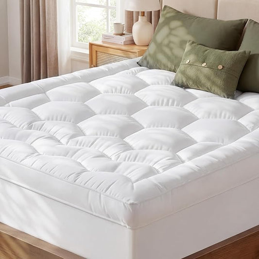 Mattress Topper,3 Inch Hybrid Filling for Balanced Sleep,Twin Size Mattress Topper with Breathable Cover,Extra Thick Universal Fit for Bedrooms,Guest Rooms & RVs