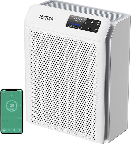Air Purifiers for Home Large Room Cover Up to 3500 ft² with Smart WiFi APP Control,Powerful HEPA Air Purifier with AQI Display,Ultra-Quiet Sleep Mode,Auto Mode, Air Cleaner for Pet Hair Odors Pollen