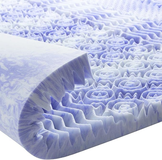 Dreamsmith 4 Inch Mattress Topper 7-Zone Memory Foam Mattress Topper Pressure Relief Soft Mattress Pad, Made with CertiPUR-US® Certified Foam, King Size Bed