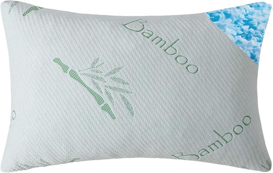 HOXXME Single Memory Foam Pillows King Size Set of 1, Cooling Rayon Pillow with Breathable Cover, Bed Pillow for Sleeping 1 Pack, Firm Adjustable for Neck Support, Hotel Quality Rest Pillow 20" x 36"