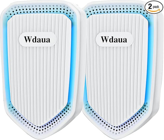 Air Ionizers Plug In Air Purifier 4 Pack Negative Ion Air Purifiers Ionizer for Home, Bedroom, Office, Basement Kitchen Air Freshener Odor Reducer Pets Smoke Smell (2, White)