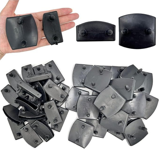 40pcs 54x9mm Black Replacement Bed Slat Plastic Centre Caps or End Caps Holders for Holding Securing Wooden Slats Bed Base,Width 54mm x Height 9 mm (20pcs End Caps and 20pcs Centre Caps)