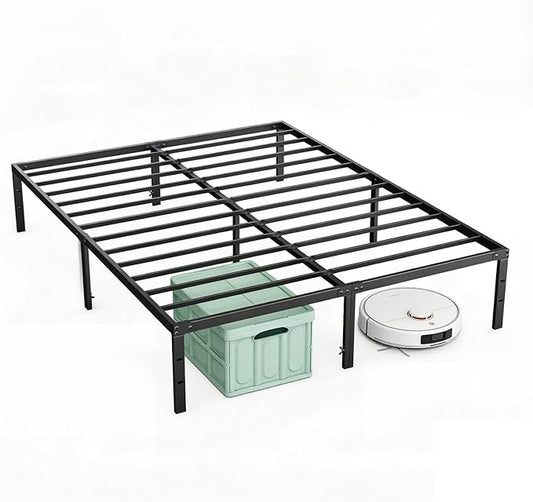 OLIXIS Queen Bed Frame, Heavy Duty Sturdy 12 Inch Metal Platform Bed Frames, Enhanced Stability & Noise-Free, Under-Bed Storage, No Box Spring Needed, Easy Assembly