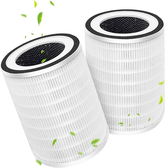 2 Pack True HEPA KILO Filter For Afloia KILO, KILOPLUS, KILOPRO, MIRO, MIRO PRO and MORENTO MR-Kilo, Kalo Air Puri-fier, 360° 3-Stage Filtration for Bedroom Large Room Odor Dust Pollen Smoke