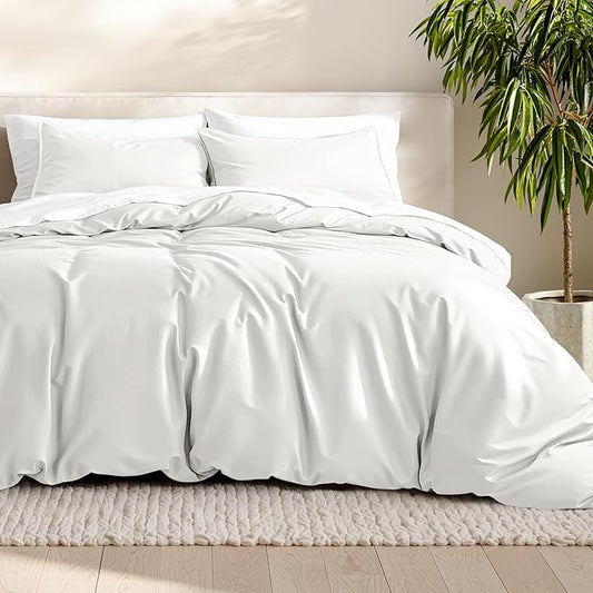 Bare Home Bedding Duvet Cover King Size - Premium 1800 Super Soft Collection - Lightweight, Cooling - Soft Breathable Bedding Duvet Cover (King, Cream)