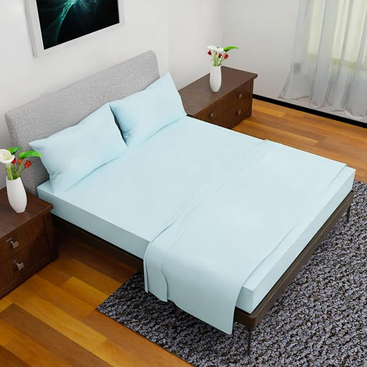 Royal Bliss King Size Sheets Set - 4 Piece Bedding - Wrinkle Free, Double Brushed, Cooling Bed Sheets - King Size (Aqua)