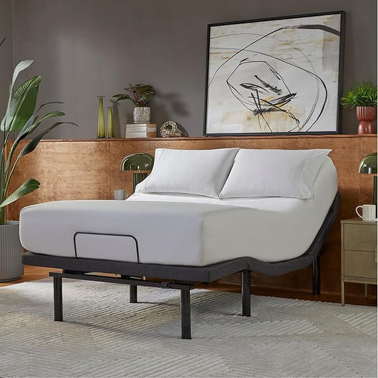 Serta baselogic Level 4 Adjustable Base Bed Frame - King - Head & Foot Adjustability, Wireless Remote, Zero-Gravity and Memory Presets, Dual Massage Setting, and USB A&C Charging Ports