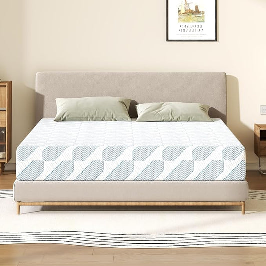 TFD Twin XL Mattress, 6 Inch Cooling Gel Memory Foam Mattress in a Box for Pressure Relief, No Fiberglass, Motion Isolation, Removable Washable Cover, Medium Firm, 80''L x 38''W