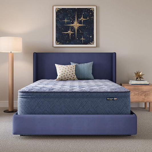 Serta Five Star Mattress Tranquility 16-Inch Plush Pillow Top – Twin XL – Zoned Support, Pressure Relief, Cooling Comfort – Made in USA – Bed-in-a-Box – 100 Night Trial, 10-Year Limited Warranty
