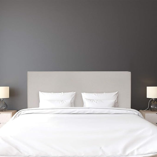 FURINNO Roanne Plain Headboard, King, Fog