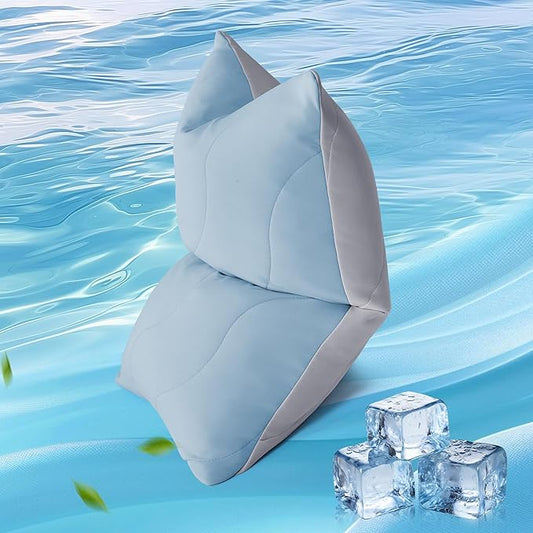 Three Geese Cooling Goose Feather Down Pillows King Size Set of 1, Q-Max>0.45, Cool Hotel Bed Pillows for Hot Sleepers, Washable Removable Cover, 20" x 36"