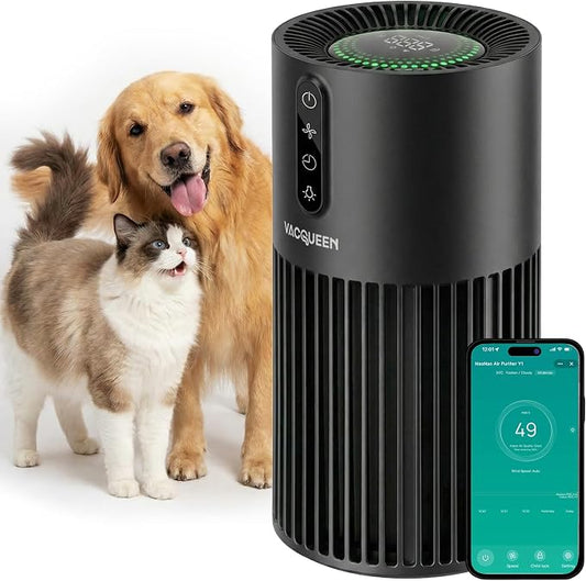 HEPA Air Purifiers for Home Pets, Smart WiFi Air Purifiers for Bedroom, Timer and Alexa Control, Cover 2200 Ft², PM2.5 Monitor, Sleep Mode, Washable Filter Air Cleaner for Pet Hair Odors Smoke Dust