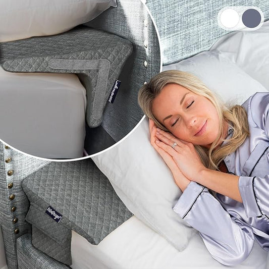 XetraDesign Bed Wedge Pillow for Headboard Gap Up to 7", Triangle Gap Filler for Bed, Mattress Wedge Gap Filler, Headboard Space Filler, Corner Pillow, Grey Double 54"
