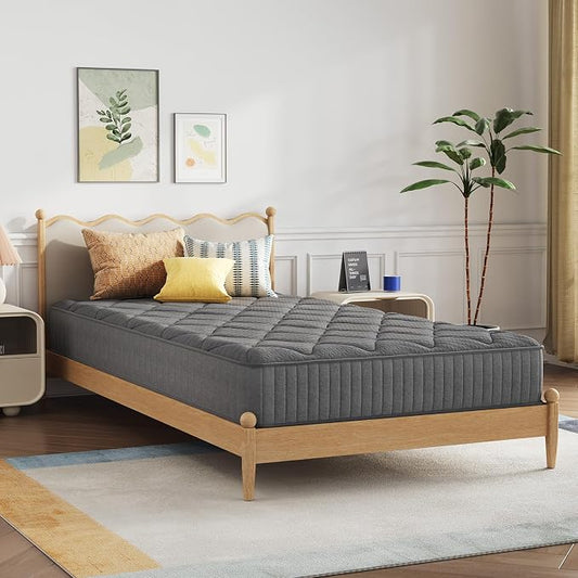 Novilla Twin XL Mattress 6 Inch for Kids,XL Twin Size Hybrid Mattress with Bonnell Coil & Gel Memory Foam for Cooling Comfort & Pressure Relief CertiPUR-US Certified Mattresses in a Box