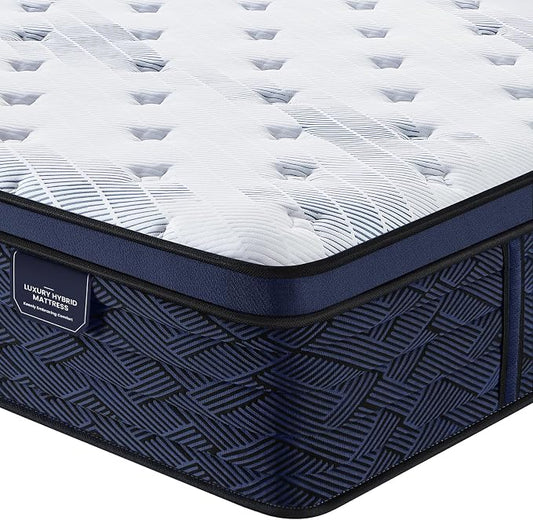 Coolvie 12 Inch Twin Mattress, Hybrid Cooling Mattress in a Box, Latex & Memory Foam, Pocket Innerspring for Motion Isolation and Pressure Relief, Medium Firm, 100-Night Trial