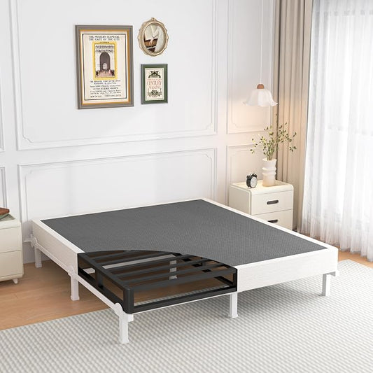 ROIL 7 Inch Full Size Box Spring, Heavy Duty Metal Bed Base Mattress Foundation with Fabric Cover, 3500lbs Max Weight Capacity, Easy Assembly, Noise Free, Non-Slip