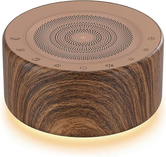 Kipcush White Noise Machine - Soft Non-Glare Nursery Lamp, 30 Soothing Sounds, 8 Color Lights, Max 8-Hour Timer for Baby & Adults (I, Standard)