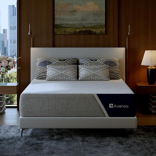Avenco 12 Inch Twin Mattress with Open-Cell Foam for Breathable Comfort, Gel Memory Foam Twin Size Mattresses with Removable Cover, CertiPUR-US Certified Mattress in a Box