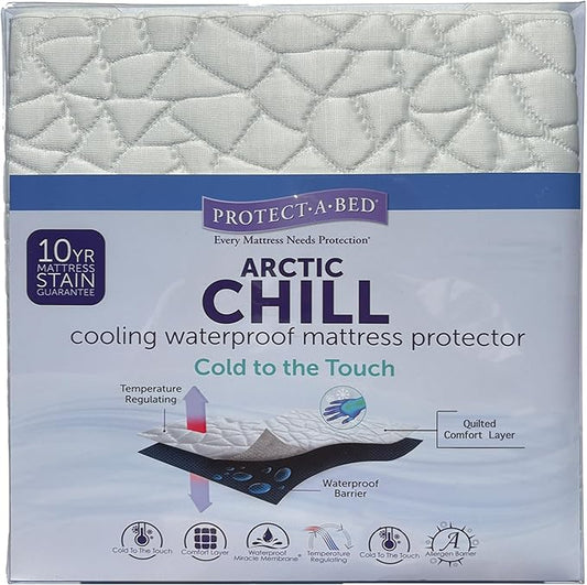 Arctic Chill Mattress Protector, Protect-A-Bed, Waterproof, 5-Sided, Queen