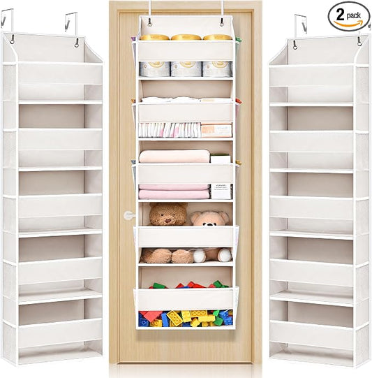 ULG 2 Pack 5-tier Over the Door Organizer Beige