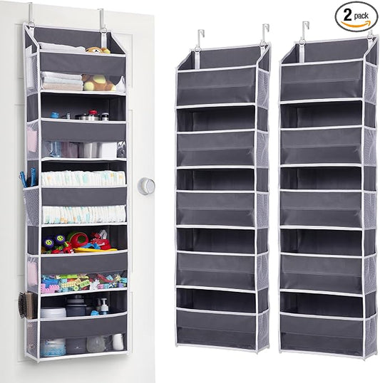 ULG 2 Pack 5-tier Over the Door Organizer Dark Gray