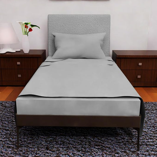 Twin XL Sheet Sets - 3 Pcs Set - Fade Resistant Double Brushed MicrofiberTwin XL Sheet Set, Deep Pocket XL Twin Sheets, Cooling Twin XL Sheets, XL Twin Bed Sheets (Silver)