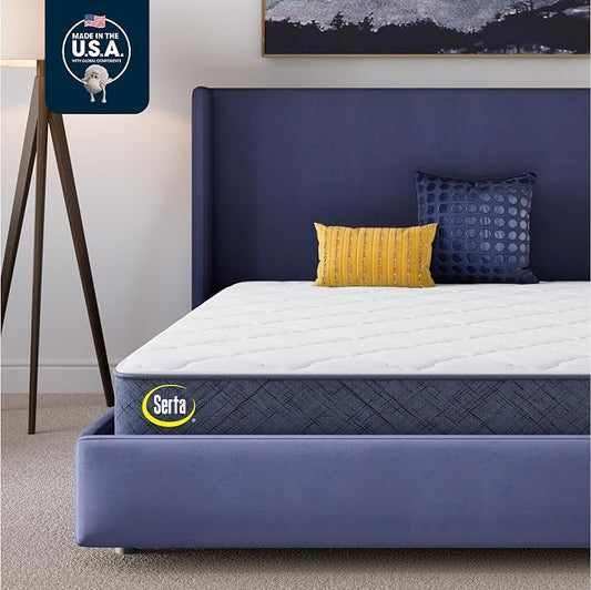 Serta Five Star Mattress Tranquility 8-Inch Medium – Twin XL– Zoned Lumbar Support, Cooling Foam, Pressure Relief – Bed-in-a-Box – 100 Night Trial, 10-Year Limited Warranty