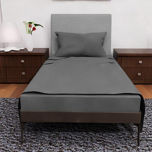 Twin Sheets Set - 3 Piece Bedding - Wrinkle Free, Fade Resistant, Double Brushed Microfiber - Deep Pockets/Easy Fit - 1800 Series Ultrasoft, Cooling Sheets (Dark Grey)