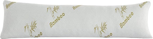 Linen Plus Body Pillow with Shredded Memory Foam for Comfort and Support Breathable Cooling Hypoallergenic New