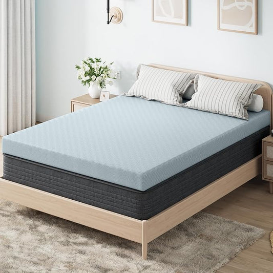 OhGeni 3 Inch King Memory Foam Mattress Topper Pad with Cover, Egg Crate Foam with Anti-Slip Base, Enhanced with Cooling Gel，Premium Comfort for Sleep & Back Pain Relief, Removable & Washable