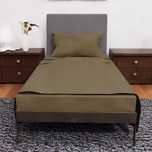 Twin XL Sheets Set - 3 Piece Bedding - Wrinkle Free, Fade Resistant, Double Brushed Microfiber - Deep Pockets/Easy Fit - 1800 Series Ultrasoft, Cooling Sheets (Taupe)