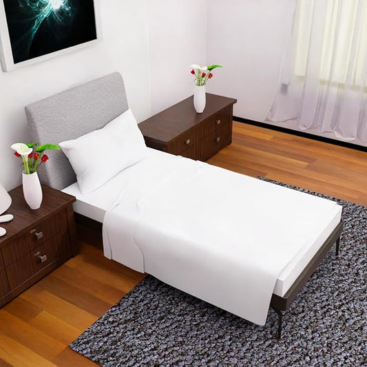 Twin Sheets Set -3 Pcs Set- 16 inch Deep Pockets - Cooling Twin Bed Sheets - Soft Twin Size Sheets - Comfortable Twin Sheet Set for Bedding - Durable Bed Sheets Twin Size (White)