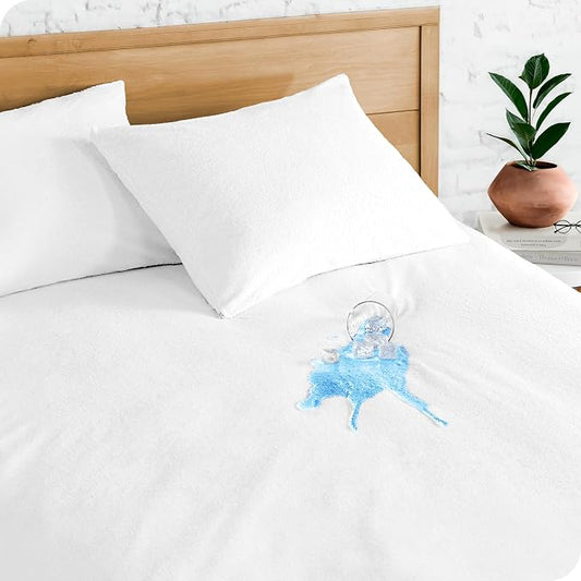 Bare Home Full Extra Long Size Mattress Protector - 100% Waterproof & Breathable - Premium Cooling Mattress Cover - Protects Against Spills - Vinyl Free - Protect Your Mattress (Full XL, White)