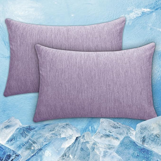 CHOSHOME Cooling Pillow Cases Zipper Pillow Covers Q-Max > 0.45 Zippered Pillowcases for Hot Sleepers, Soft, Breathable, Skin-Friendly, 4 Pack (King, 20"x36", Purple)