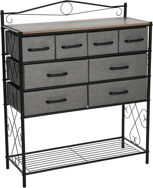Household Essentials Ashwood Iron Sideboard with Victorian Drawer Detailing