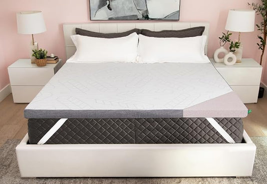 Sleepyhead Queen Mattress Topper Super 3 Inch, Cooling Gel & Copper Memory Foam, Pressure Relief, Removable Washable Cover, CertiPUR-US Certified, Queen Size Mattress Pad (Queen 3")