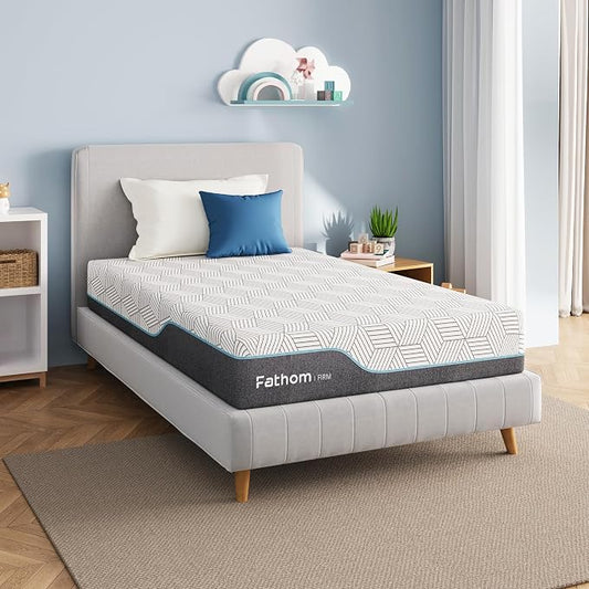 FATHOM Firm Full Mattress 14 Inch Memory Foam Mattress Full Size Bed in a Box for Back Pain Relief and Cool Sleep with Gel Foam and Removeable Fiberglass Free Cover, CertiPUR-US Certified