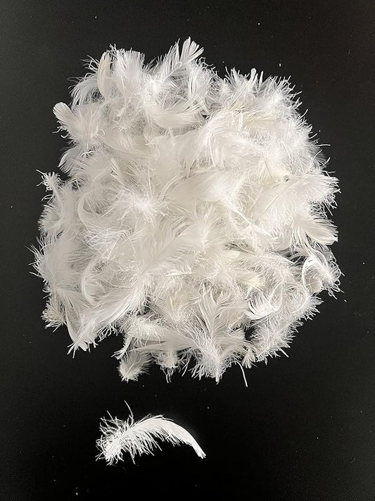 Bulk Goose Down Feather Stuffing & Fill – Hypoallergenic Pillow Filling, Repair, Restuff, Fluff for Couch Cushions, Comforters, Jackets5/95-4Lb DIY