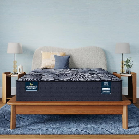 Serta Perfect Sleeper X - Knox 13.75" Plush Queen Quilted Hybrid Mattress - 5 Support Zones and Cooling Tech for a Restorative Sleep - 100 Night Trial, CertiPUR-US Certified