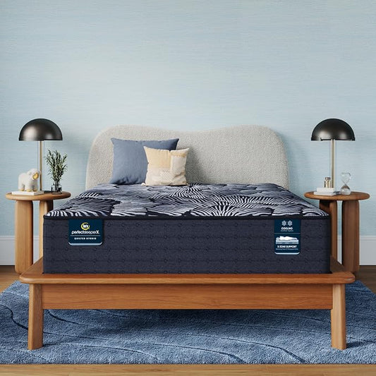 Serta Perfect Sleeper X - Excelled 14.25" Plush Full Quilted Hybrid Mattress - 5 Support Zones and Cooling Tech for a Restorative Sleep - 100 Night Trial, CertiPUR-US Certified