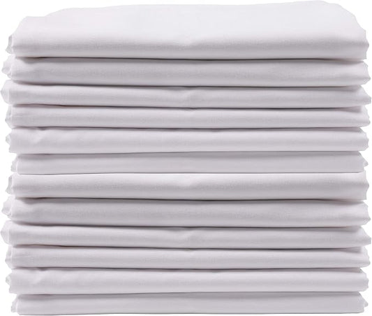 KAF Home Brushed Microfiber Pillow Cases Bulk Pack, Control Allergies and Ensure Sound Sleep, Set of 12, White