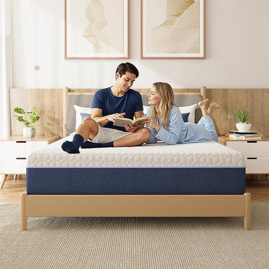 Gelsea 12 Inch Queen Mattress, Medium Plush Gel Memory Foam Mattress in a Box, Pressure Relief, Balanced Softness & Support, CertiPUR-US Certified, Fiberglass Free